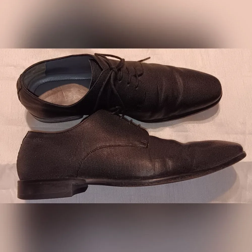Hugo Boss Textured Leather Oxford Men's Size 10